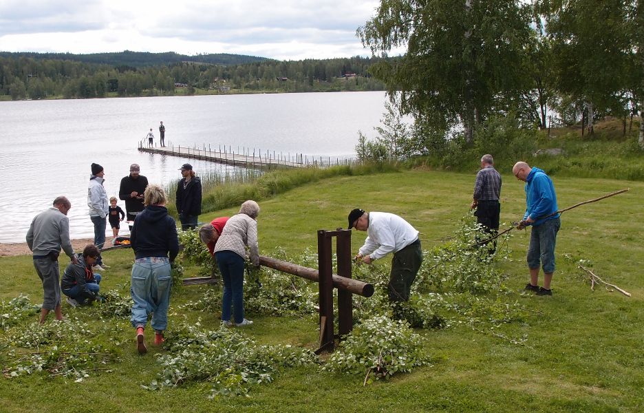 Stången kläs